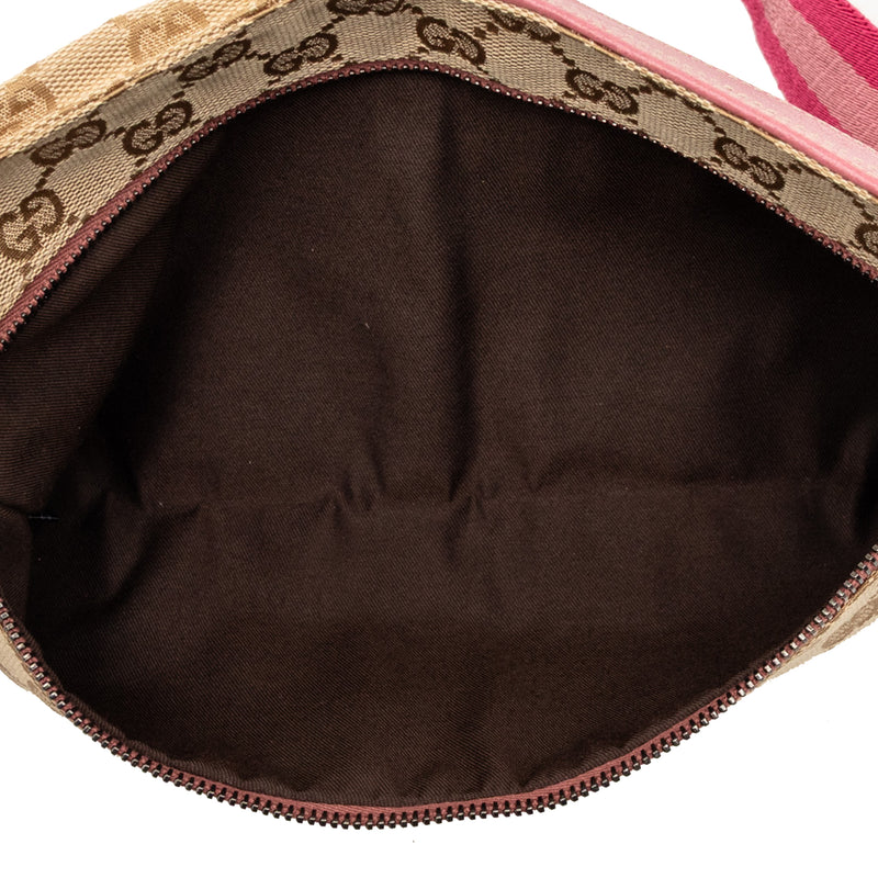 GG Canvas Web Double Pocket Belt Bag - Image 4