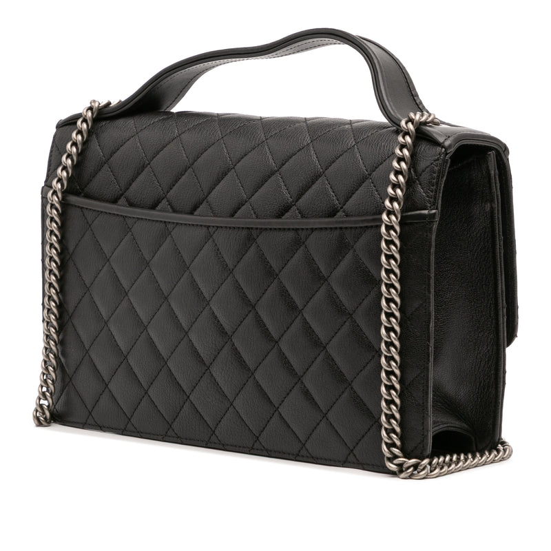 Medium Quilted Goatskin CC University Flap - Image 2