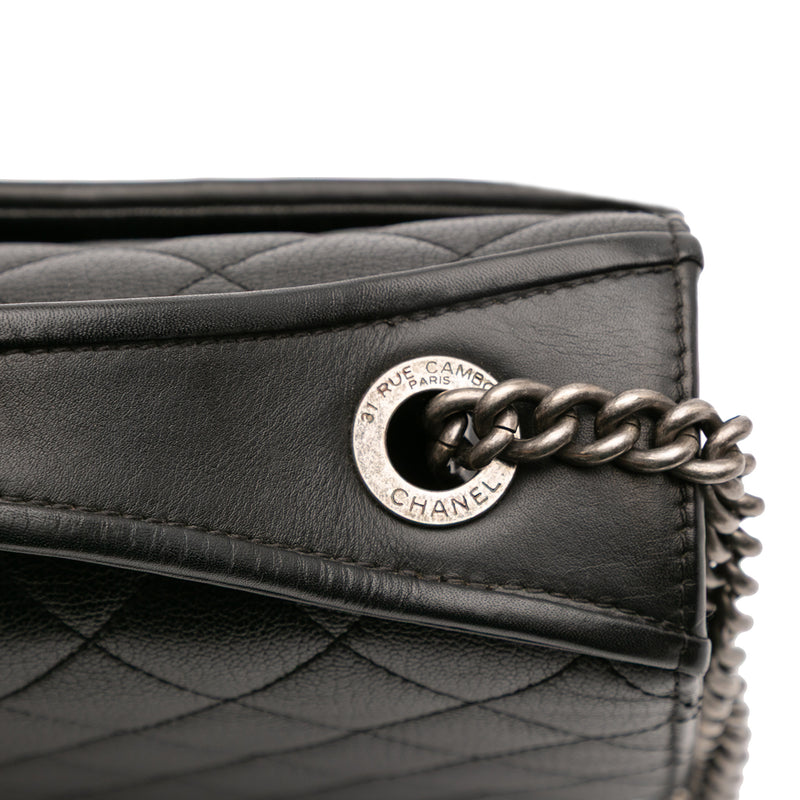 Medium Quilted Goatskin CC University Flap - Image 9