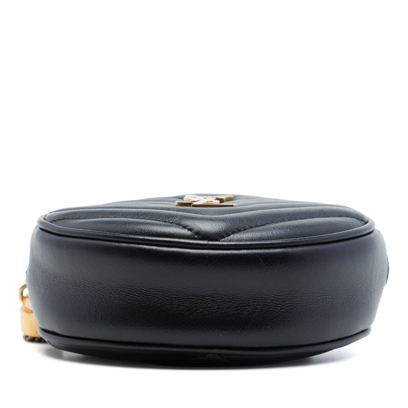 Baby Chevron Calfskin Round Vinyle Belt Bag - Image 3