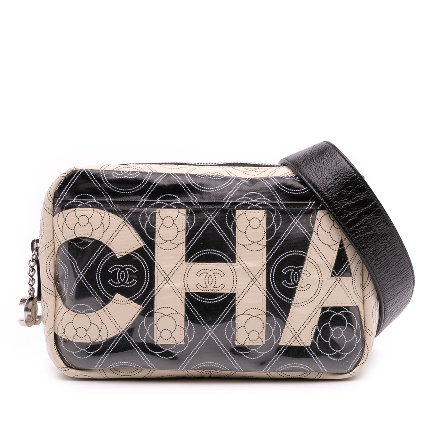 Coated Canvas Camellia Logo Camera Bag - Image 1
