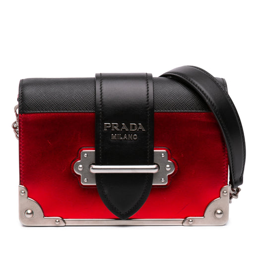 Saffiano Trimmed Metallic Vitello Cahier Bag - Image 1