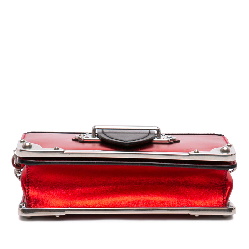 Saffiano Trimmed Metallic Vitello Cahier Bag - Image 3