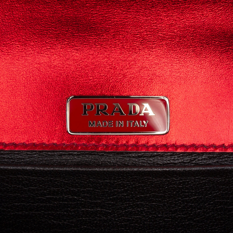 Saffiano Trimmed Metallic Vitello Cahier Bag - Image 5
