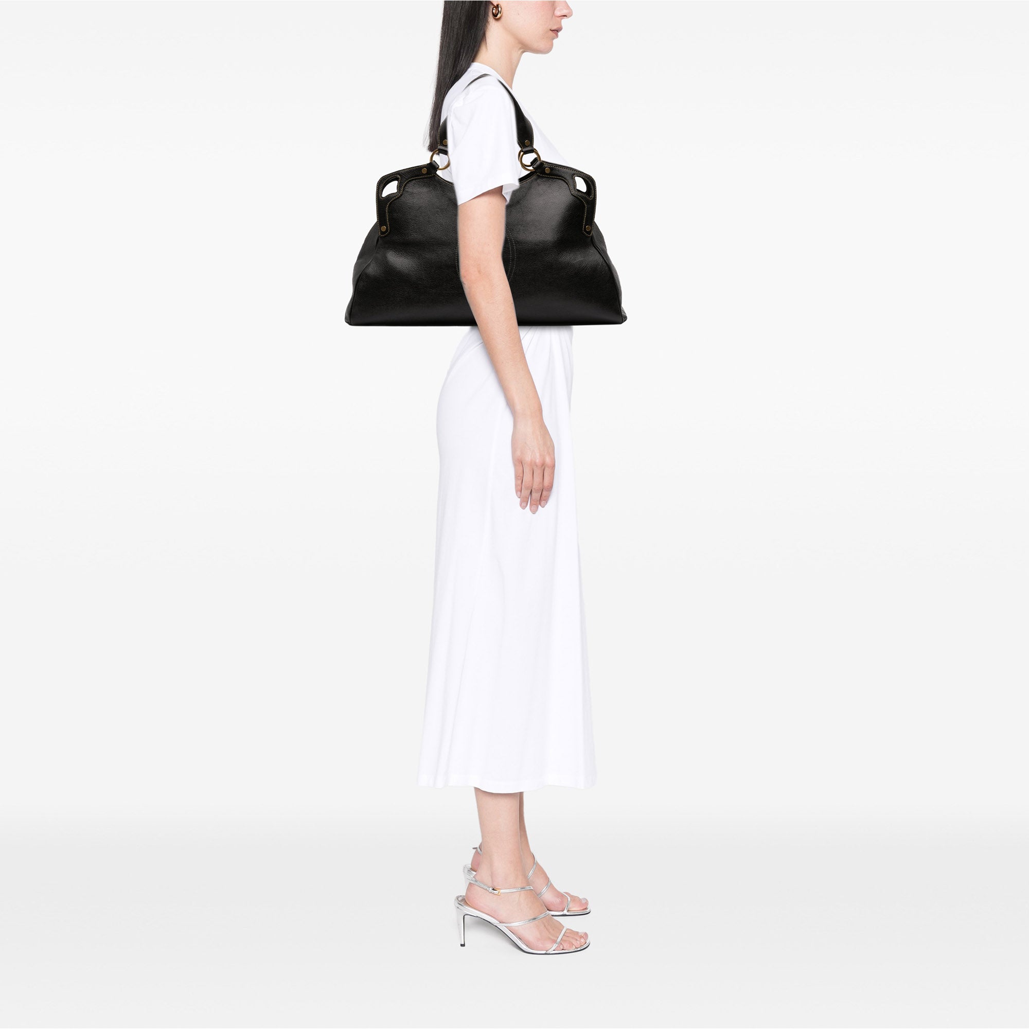 Large Leather Marcello de Cartier Satchel - Image 10
