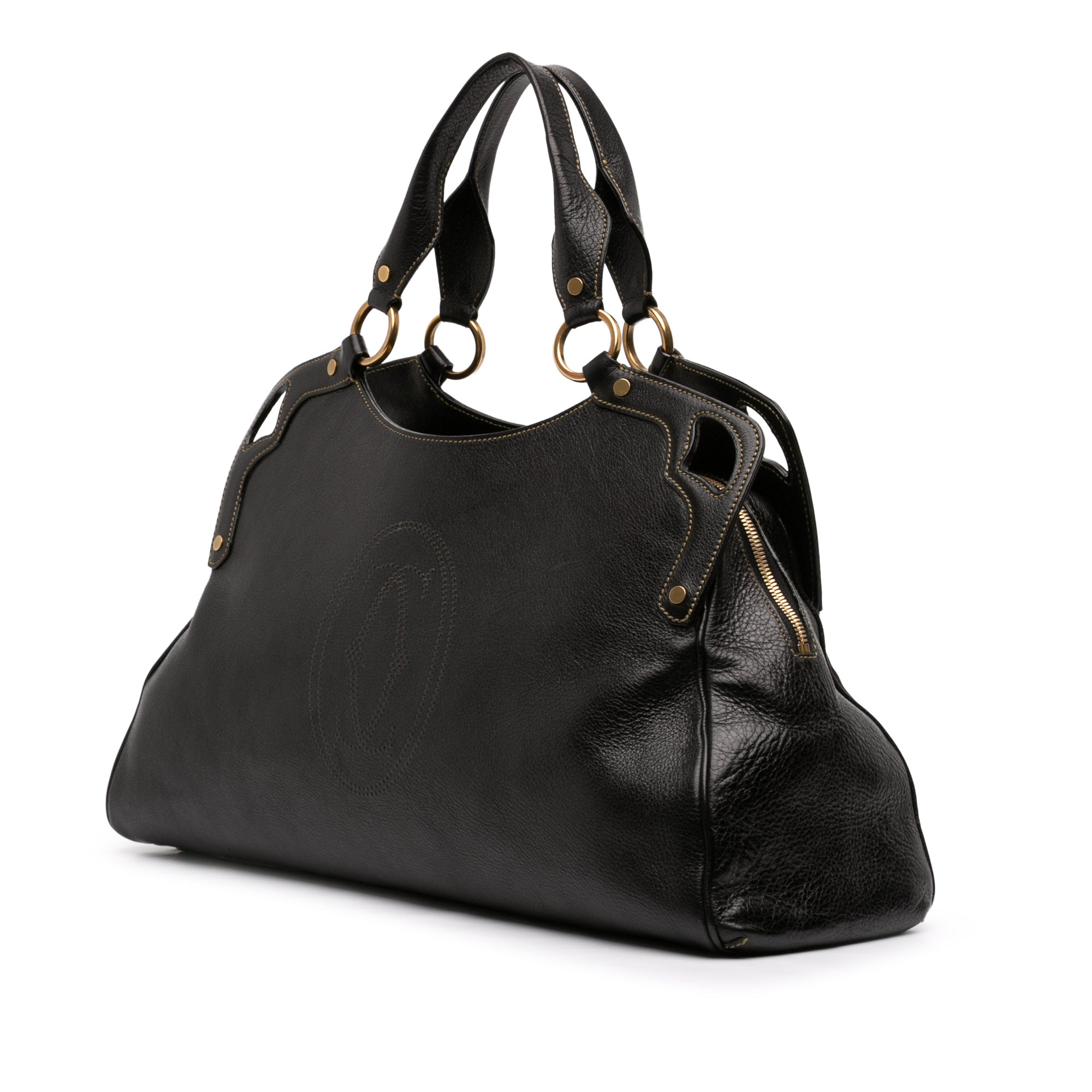 Large Leather Marcello de Cartier Satchel - Image 2