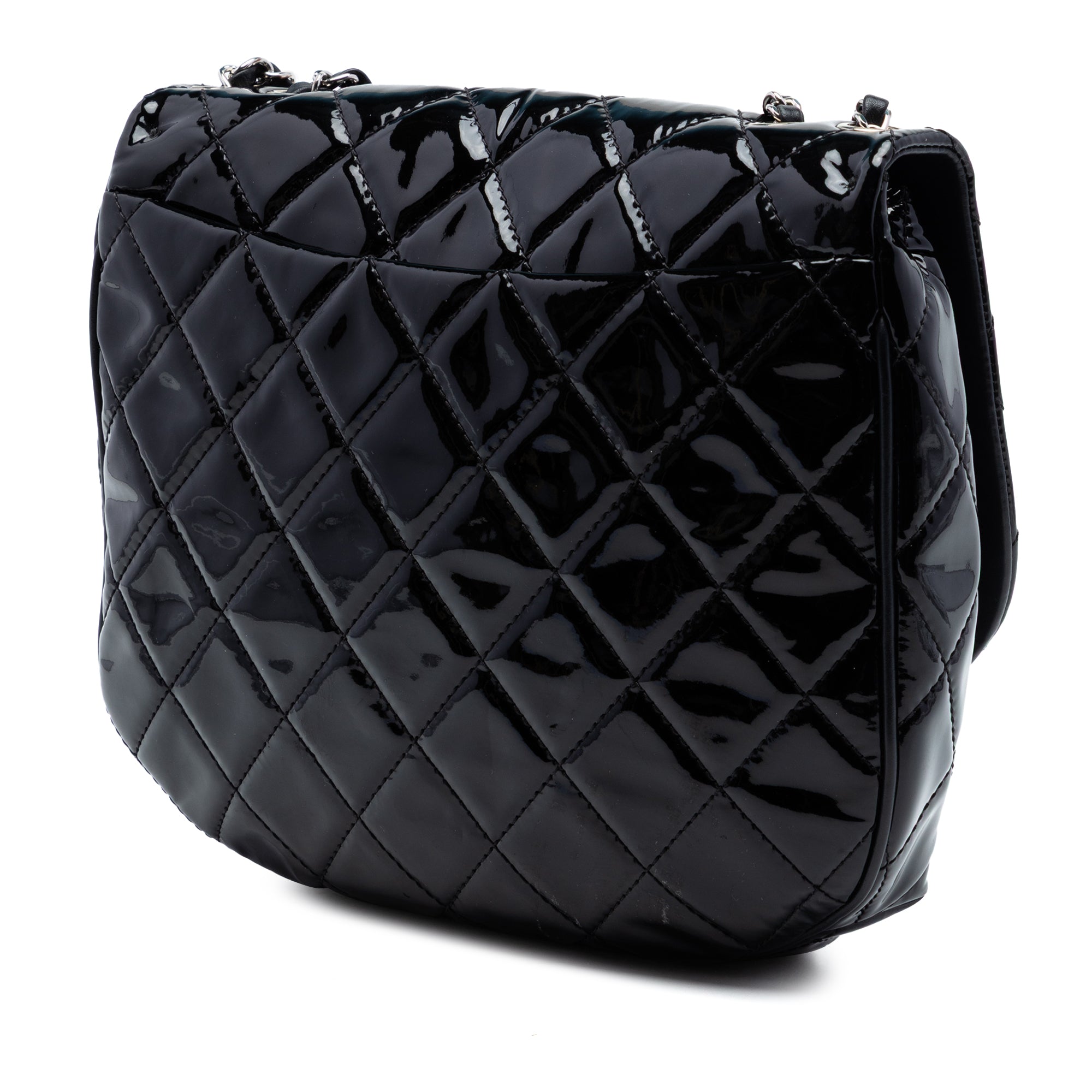 Medium Quilted Patent Bubble CC Flap - Image 2