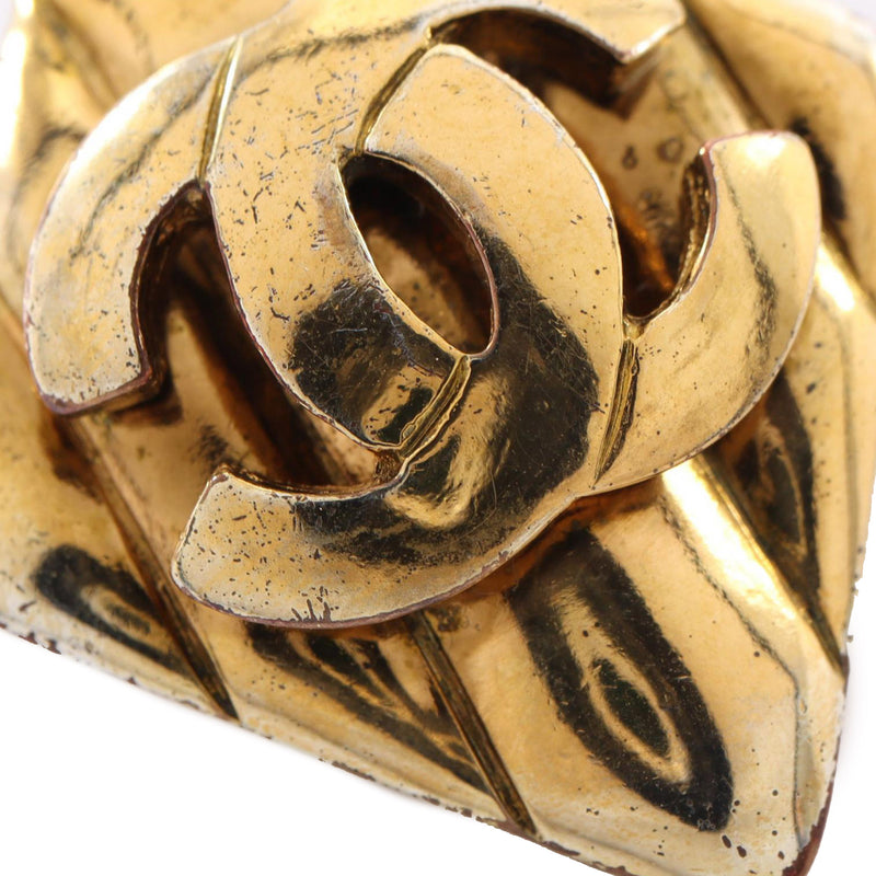 CC Gold Plated Rhombus Clip on Earring - Image 6