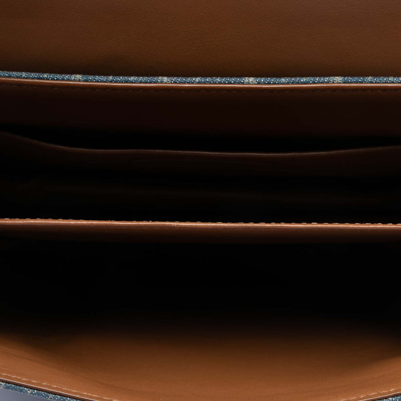 Suede Trimmed Denim Monogram Allover Crossbody - Image 4