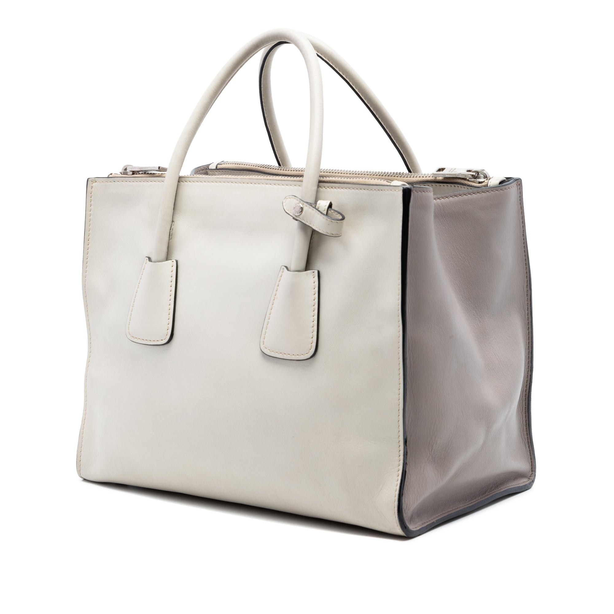 Glace Calf Twin Pocket Double Handle Satchel - Image 2