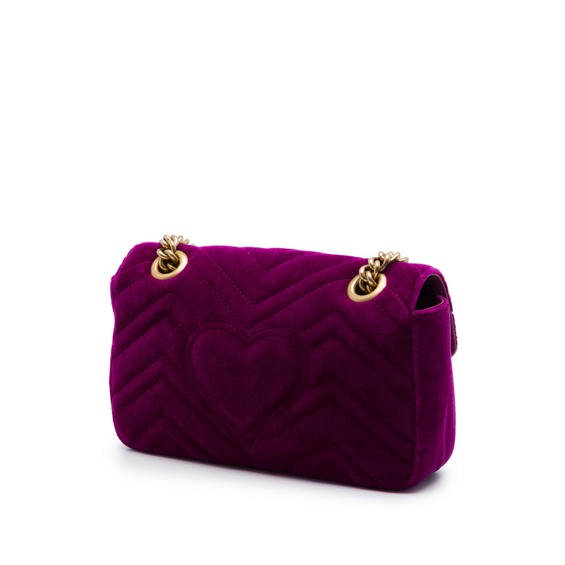 Small GG Marmont Matelasse Velvet Crystal Embellished Shoulder Bag - Image 2
