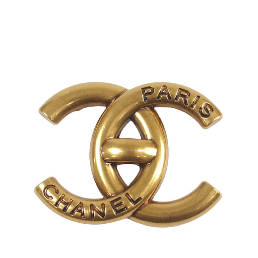 CC Gold Plated Turnlock Brooch - Image 1