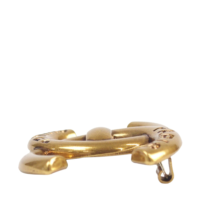 CC Gold Plated Turnlock Brooch - Image 3