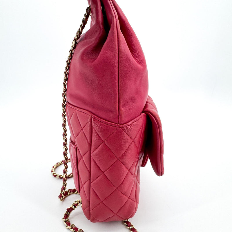 Chanel Backpack Seoul Lambskin Pink Leather