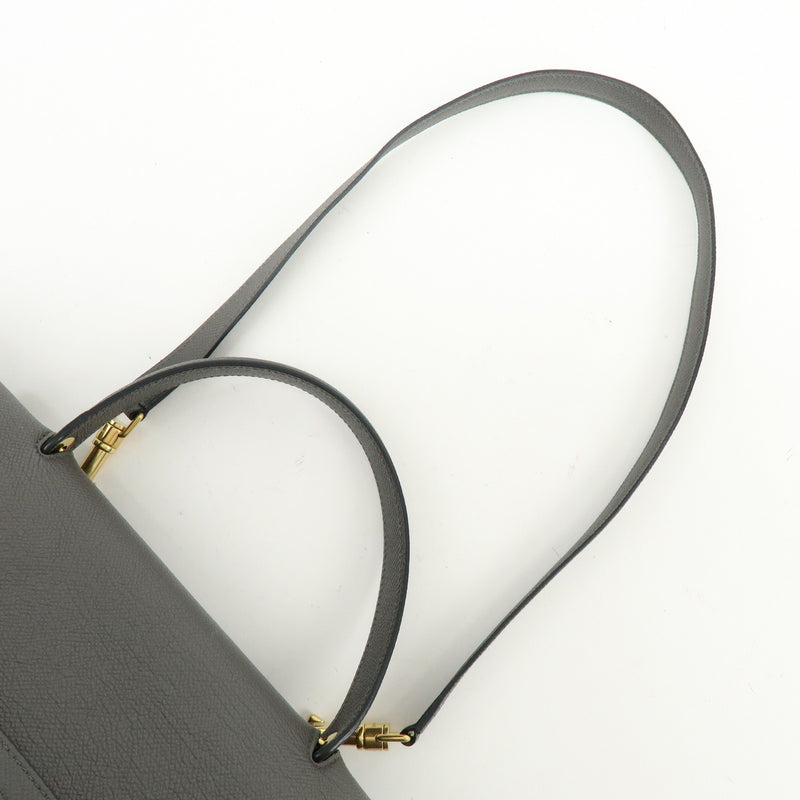 Celine Belt Textured Leather Gray Calfskin Bag