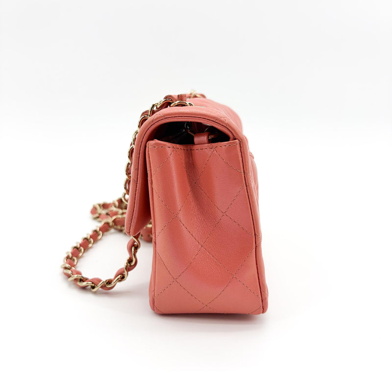 Chanel Classic Zip Quilted Iridescent Caviar Pink Leather Bag