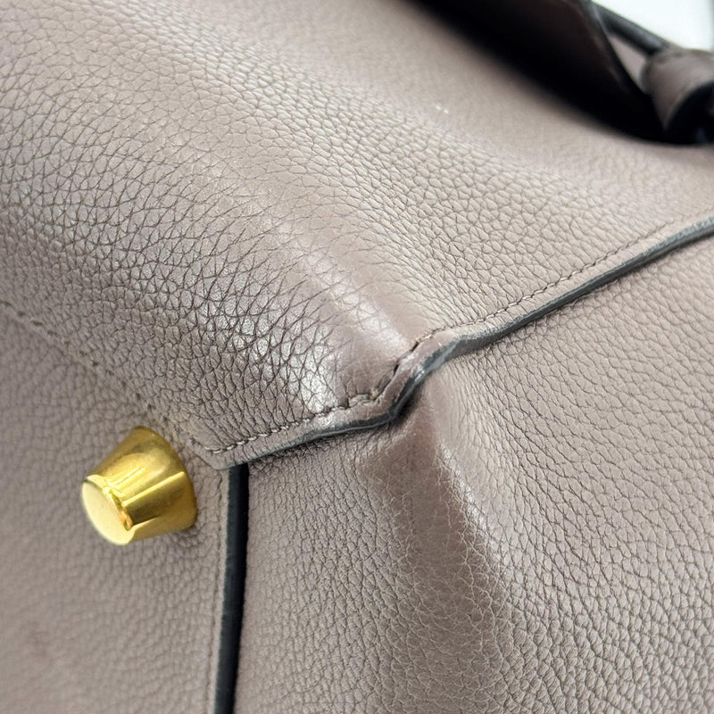 Celine Belt Textured Leather Brown Calfskin Bag