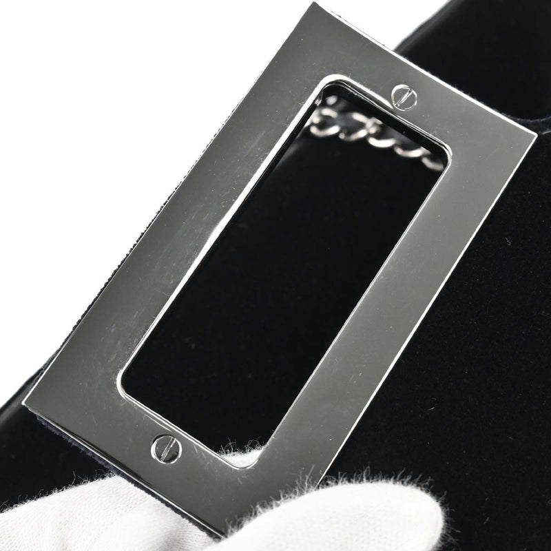 Chanel Giant Mademoiselle Lock Chain Velvet Black Bag