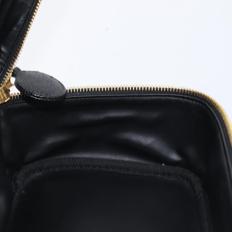 Chanel Vintage Timeless Cosmetic Case Caviar Black Leather Bag
