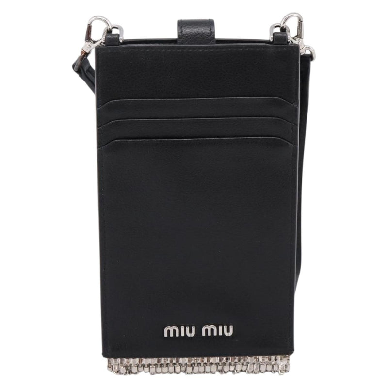 Miu Miu Shoulder Leather Black Bag