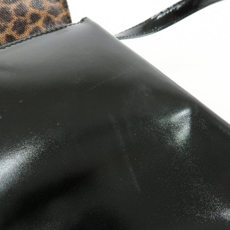 Loewe Vintage Velazquez Top Handle Leather Black Patent_leather Bag