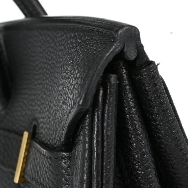 Hermes Birkin Black Togo With Gold Hardware Leather Bag