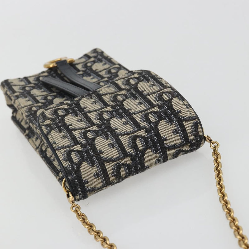 Christian Dior Phone Case Oblique Canvas Navy Bag