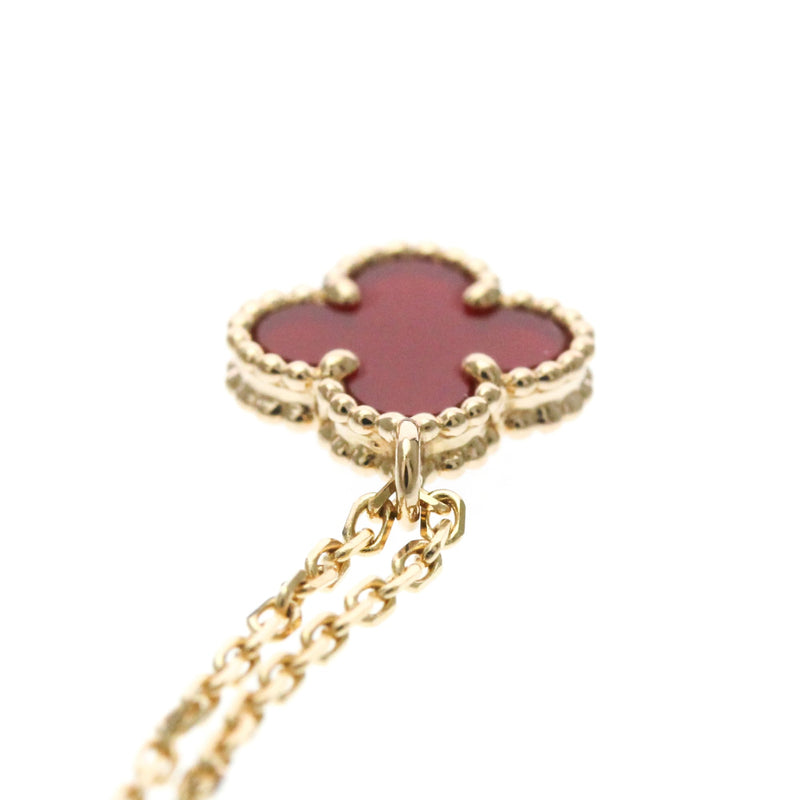 Van Cleef & Arpels Sweet Alhambra 18k White Gold And Diamonds Red Pink_gold Bijoux