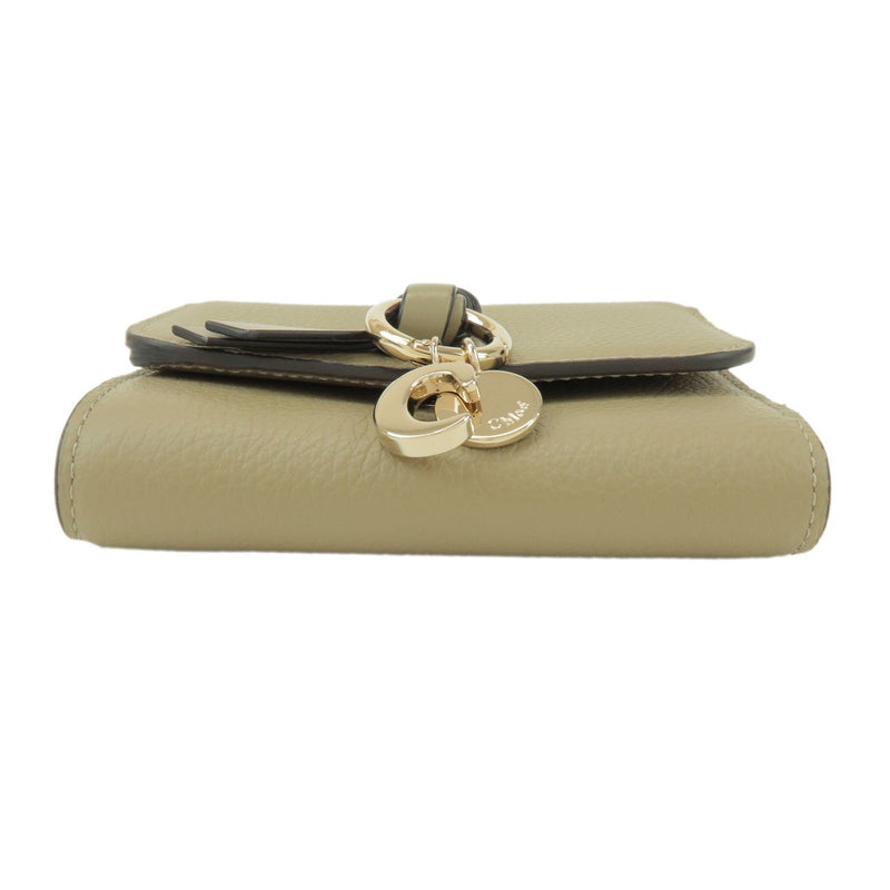 Chloe Alphabet Trifold Leather Khaki Accessory