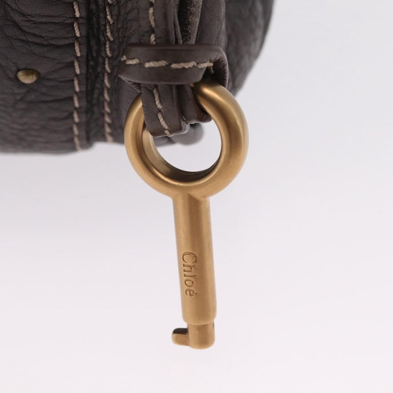 Chloe Paddington Lock Leather Brown Bag