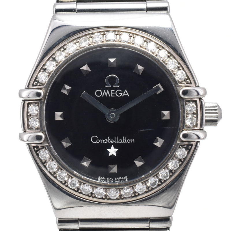 Omega Constellation Quartz Stainless Steel With Diamond Bezel And Markers Watches