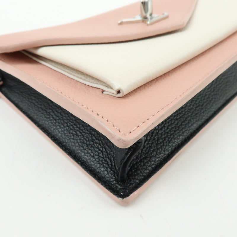 Louis Vuitton Mylockme Chain Pochette Leather Pink Bag