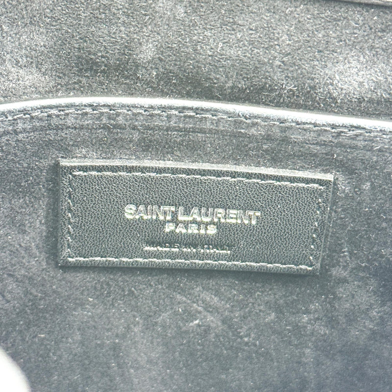 Saint Laurent Sunset Leather Black Calfskin Bag