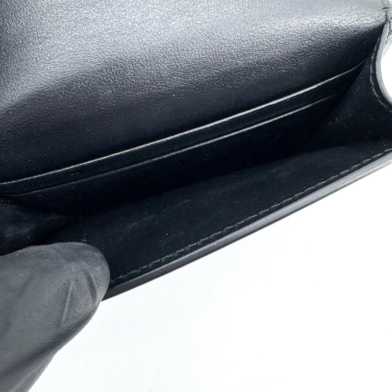 Celine Triomphe Card Case Leather Black Accessory