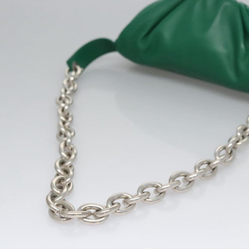 Bottega Veneta The Chain Pouch Leather Green