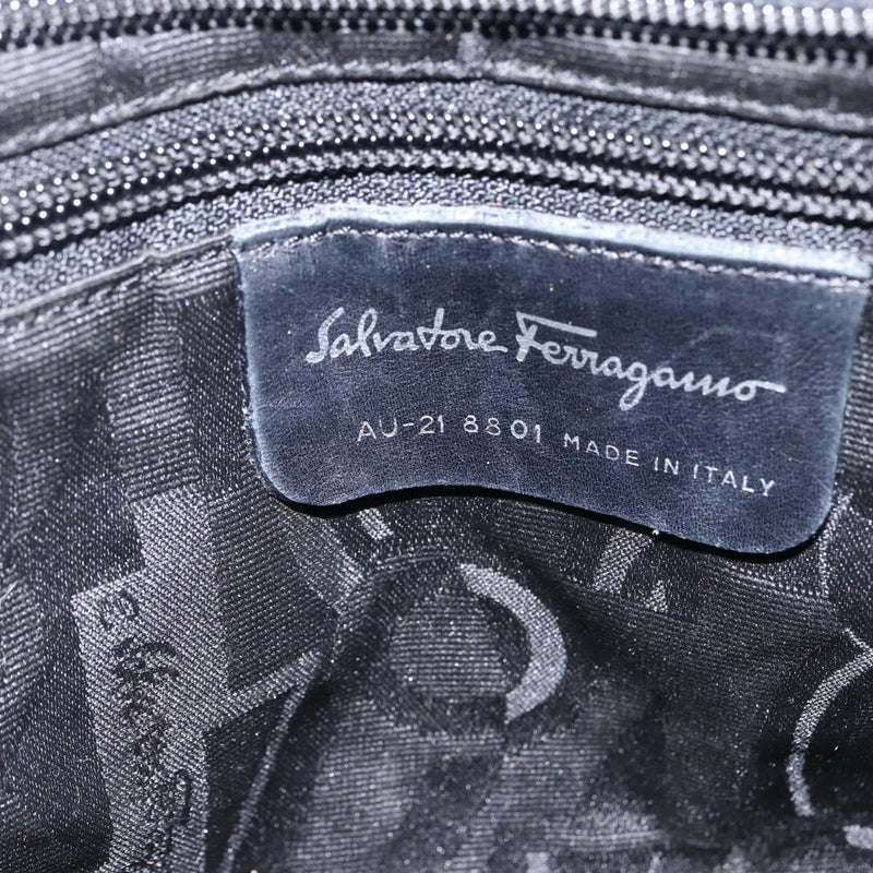 Salvatore Ferragamo Shoulder Bag Canvas Black