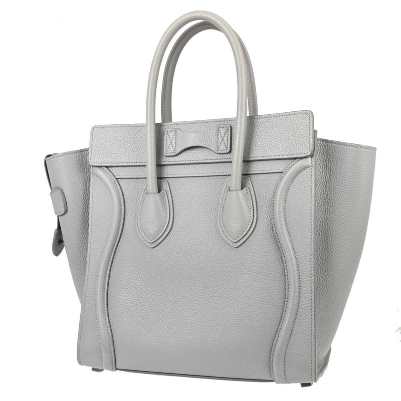 Celine Luggage Grainy Leather Gray Bag