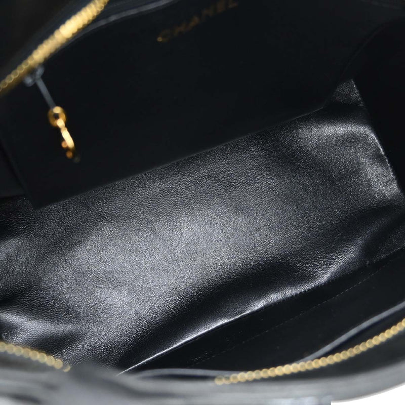 Chanel Medallion Quilted Lambskin Black Leather Bag