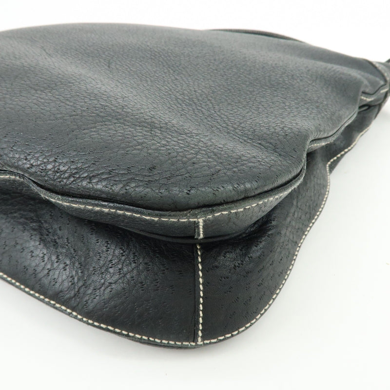Salvatore Ferragamo Gancini Leather Black Bag