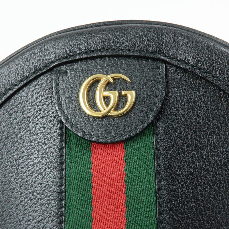 Gucci Ophidia Round Leather Black Bag