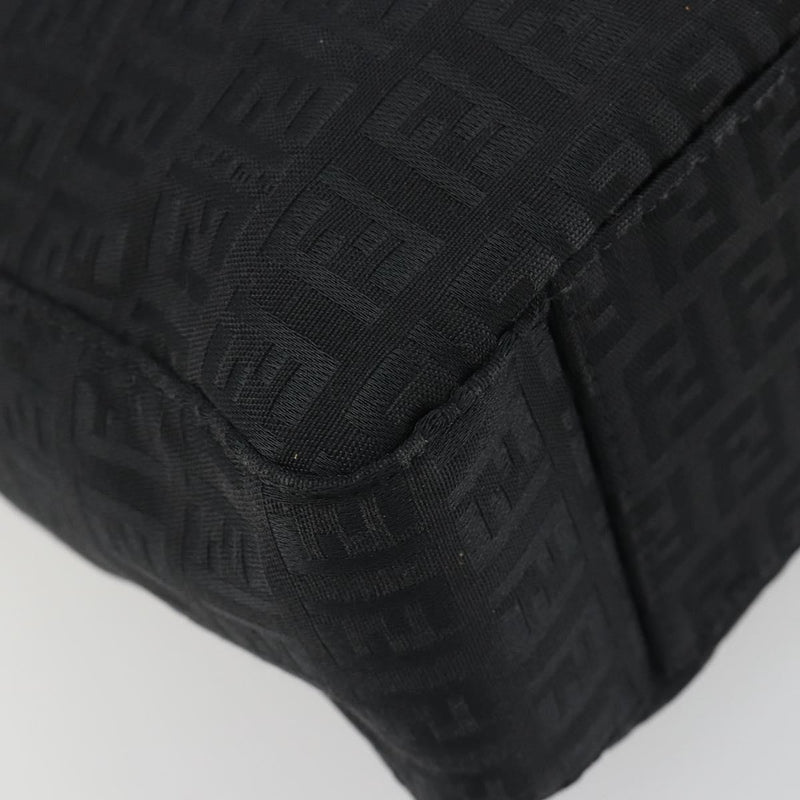Fendi Shoulder Zucchino Canvas Black Bag