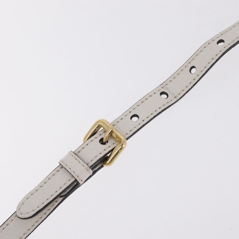 Miu Miu Madras Front Zip Leather White Bag