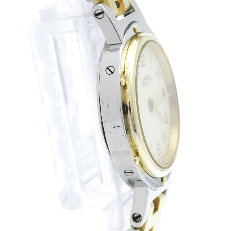 Hermes Clipper Quartz Stainless Steel And Plated Metal Watches
