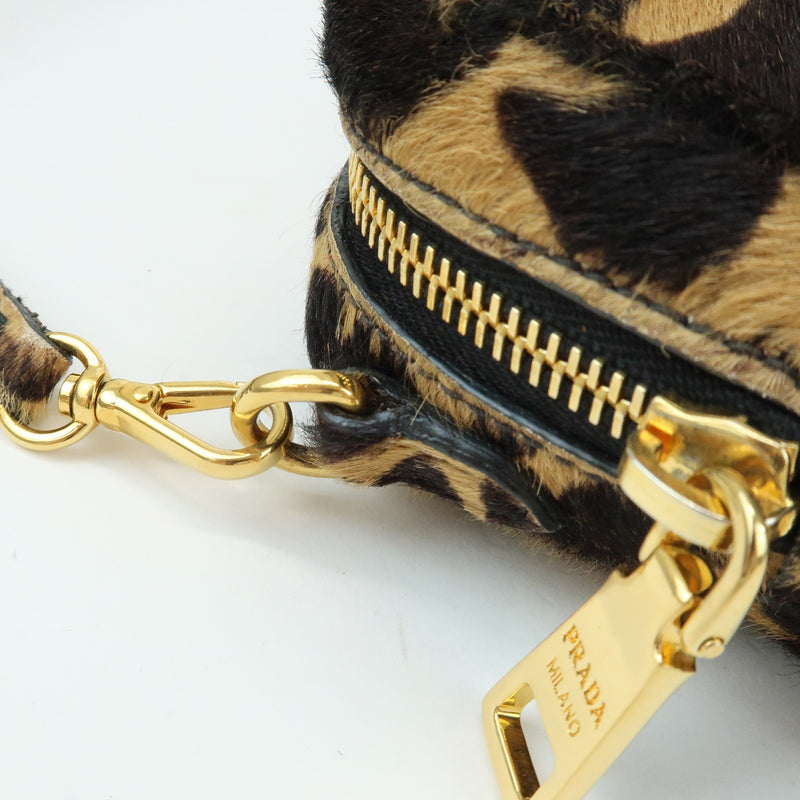 Prada Camera Printed Calf Hair Brown Pony_style_calfskin Bag