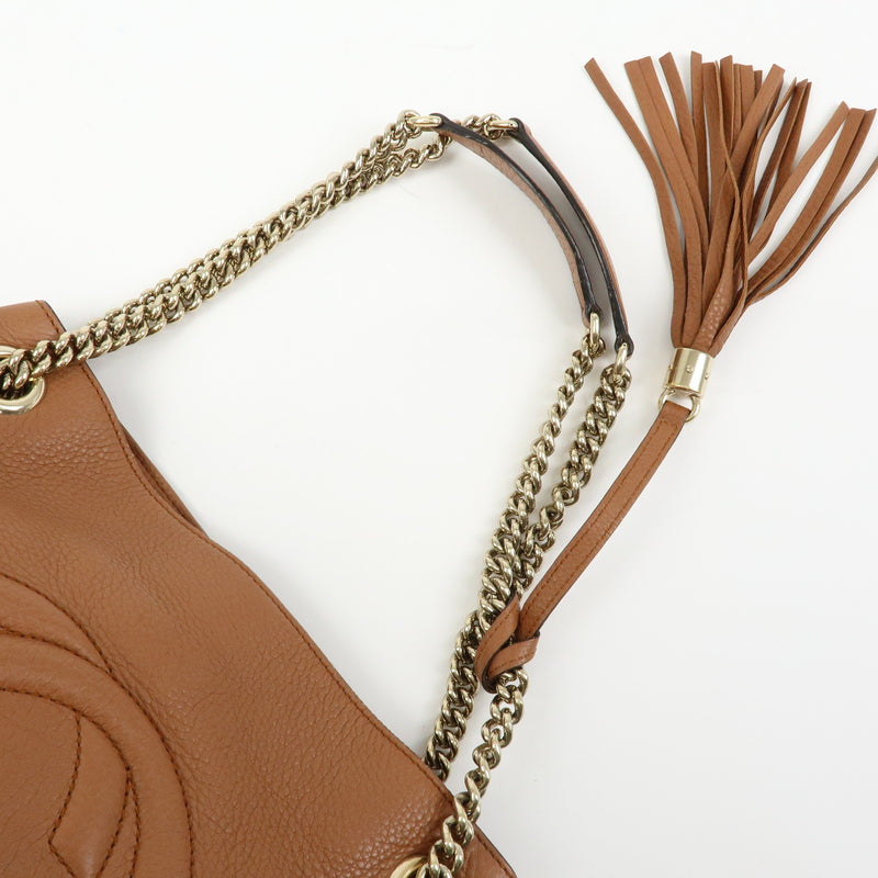 Gucci Soho Chain Strap Leather Brown Bag