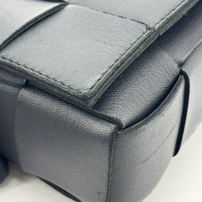 Bottega Veneta Cassette Maxi Intrecciato Leather Black Bag