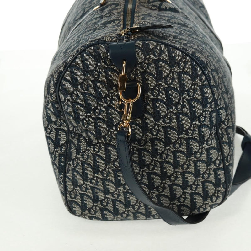 Christian Dior Vintage Trotter Boston Diorissimo Canvas Navy Bag