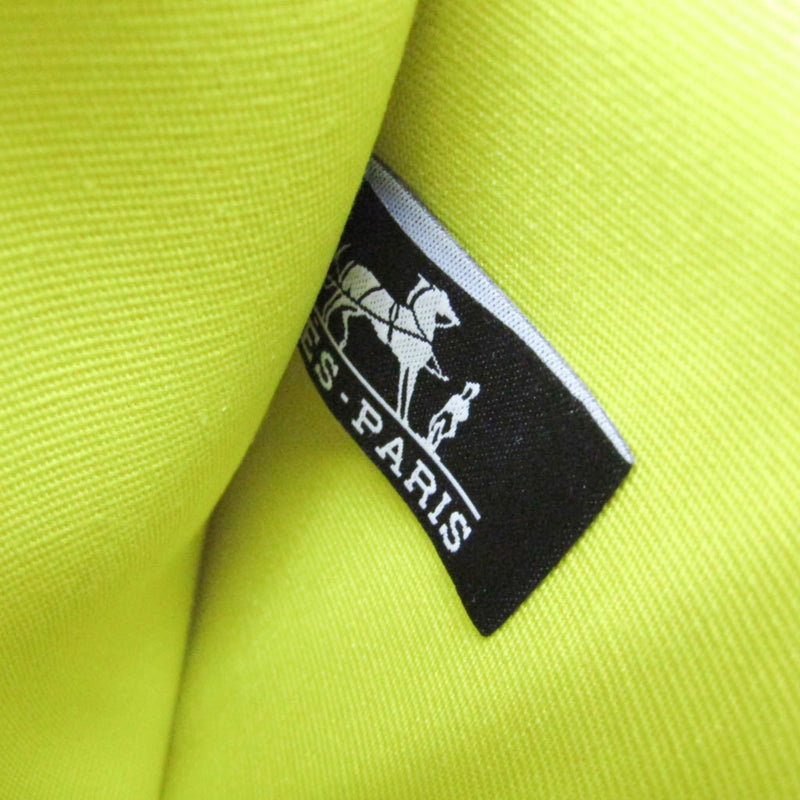 Hermes Herbag Zip Verso Leather And Toile Yellow Canvas Bag