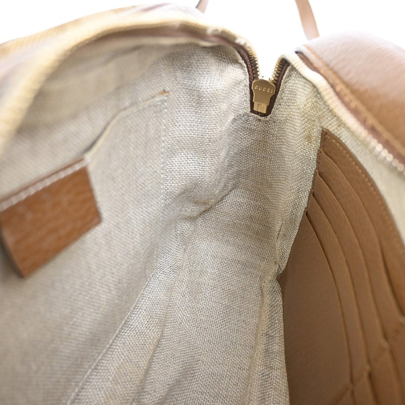 Gucci Bree Disco Gg Canvas With Leather Brown Bag