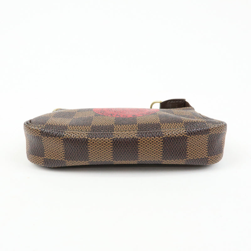 Louis Vuitton Pochette Accessoires Limited Edition Damier Brown Canvas Bag